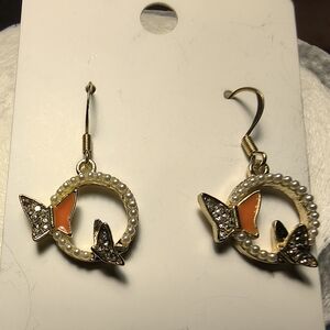 Elegant Butterfly Pearl Earrings